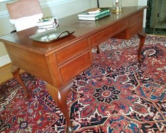antique 4 finished sides desk. 59" x 34"