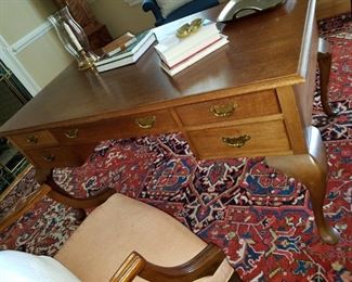 antique 4 finished sides desk. 59" x 34"