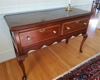 Henkel-Harris- Jamestown Colony sideboard. Measures 53" x 21 1/2 " and has a secret compartment