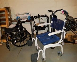 large selection of wheelchairs, walkers...