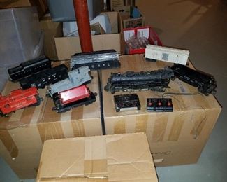 vintage Lionel trains, track and controllers