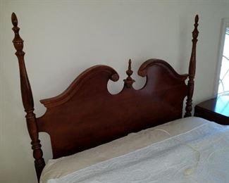 Bedroom #2: 4 poster Queen bed (headboard & metal rails)