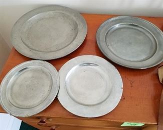 primitive pewter plates