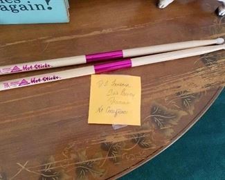 drum sticks from Elvis's drummer