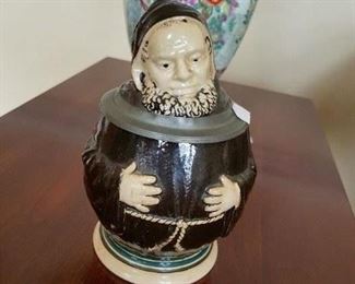 Monk Character stein, made in Germany, circa 1900