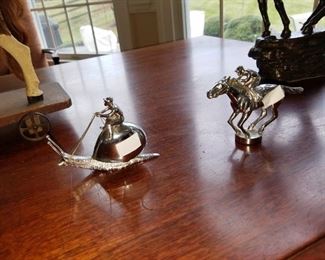 horse racing themed hood ornaments