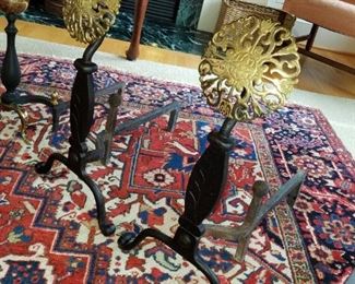 2 pair andirons