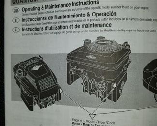 Craftsman generator with Briggs & Stratton engine and service record