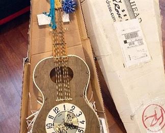 NIB Guitar Clock