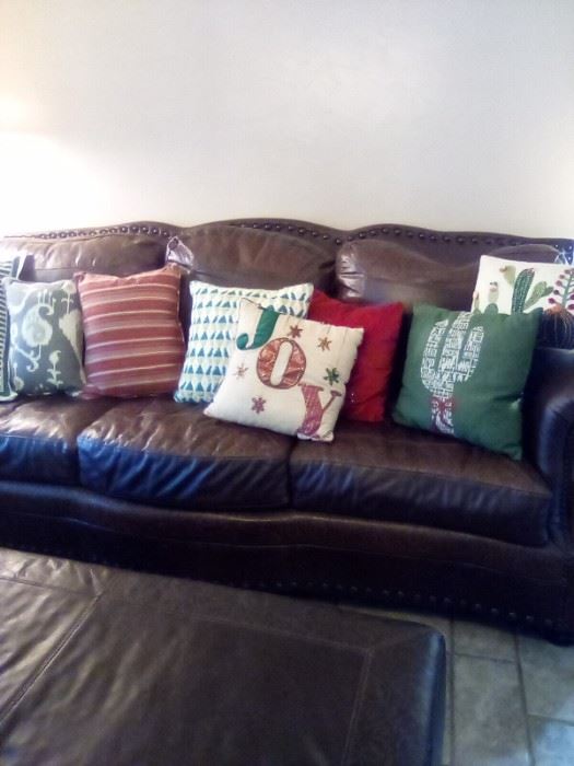 Couch by USA Premium Leather Company -- chair and ottomans also available