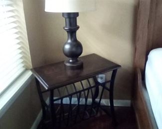 Side Table and Lamp
