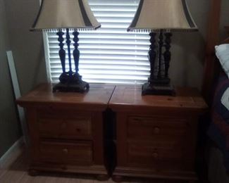 Matching Nightstands and Lamps
