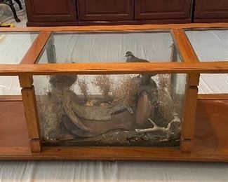 Hand Crafted Coffee Table with Encased Pheasants