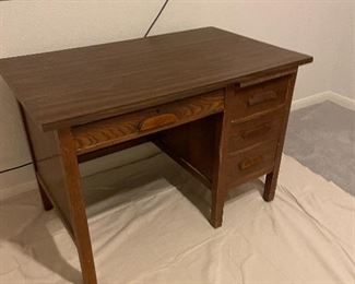 Antique Wooden Desk Old School Type