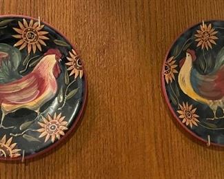 Decorative Plates Roosters