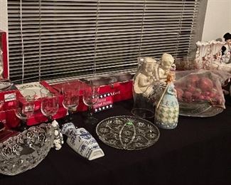 Assorted Household Decor Nik Naks Bric A Brac, Christmas Plates and Assorted Dinnerware