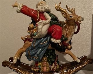 Ceramic Santa on Reindeer