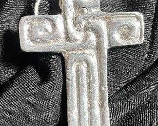 3" Cross Pewter Like