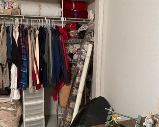 Assorted Men & Women's Clothing, Pillows, Linen, Assorted Fabric