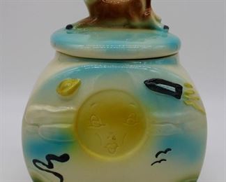 American Bisque Cow Jumped Over the Moon Cookie Jar