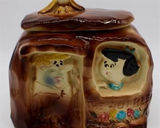 American Bisque Barney & Betty Rubble Cookie Jar