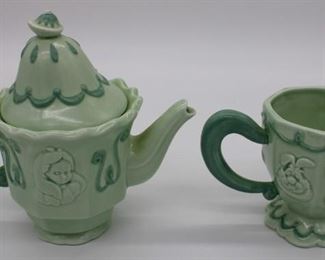 Disney Store Alice I’m Wonderland Sugar And Creamer