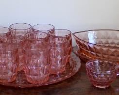 Vintage Depression Pink Windsor Glass
