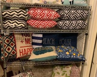 pillows and pillows and pillows!!!!........many of these pillows still have price tags on them