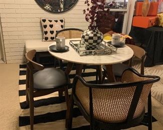 small marble top table just perfect for a small breakfast room or it could be an accent table in the living room or a bedroom