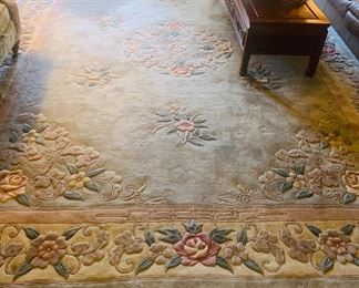 Silk & Wool Large Area Rug 9' x 12'