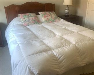 Queen Size Bed and Down Comforter