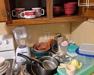 Campbell soup cups, more vintage and modern kitchenware 