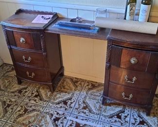 Antique,  Mahogany association desk/console table