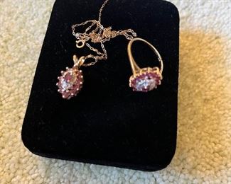 14k gold necklace and ring