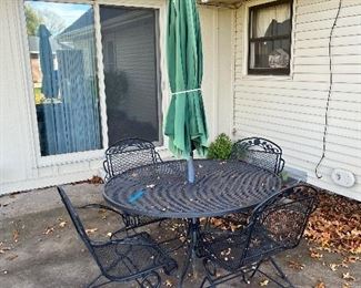 Wrought iron patio set