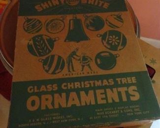 Shiny Brite boxes of ornaments