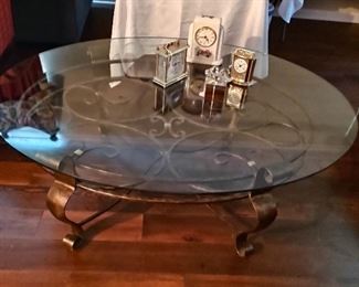 Beautiful glass covered table.