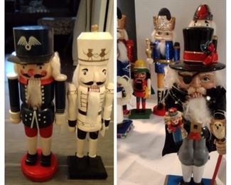 Vintage Nutcrackers of all shaped and sizes