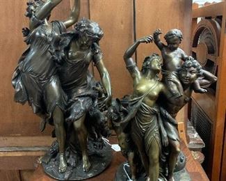 19th c Bronzes after Clodion 
