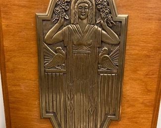 Art Deco Bronze Plaque