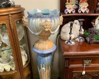Austrian Two Piece Jardiniere on Stand