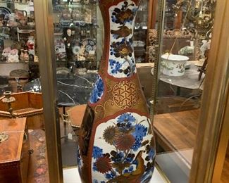 Japanese Imari & Lacquered Palace Vase 