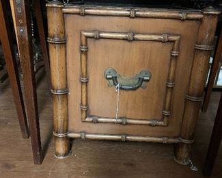 Brass Handled Bamboo Planter 