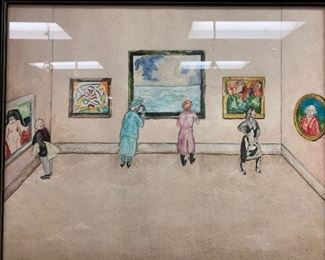 Everyones an Art Critic Watercolor, Framed 