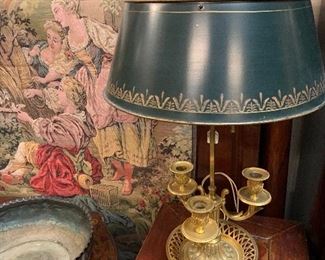 French Dore Bronze Bouillotte Lamp 