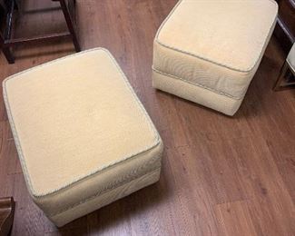 Pair of Upholstered Ottomans 