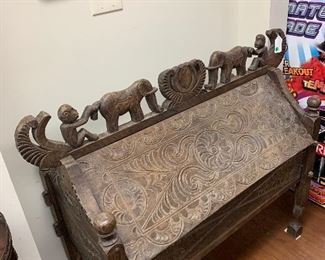 Africaan Hand Carved Wedding Chest