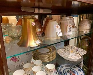 Art Glass Shades, Assorted Porcelain 