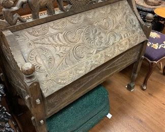 Hand Carved Wedding Chest 