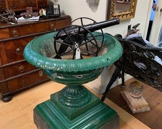 Wooden  Cannon, Victorian  Planter 